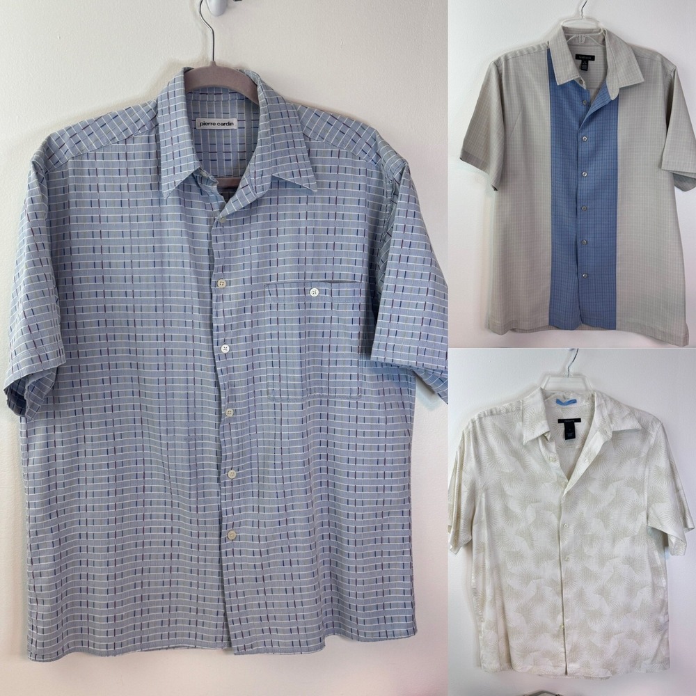 Lot Of 3 Mens Dress Shirt buttons Up size M